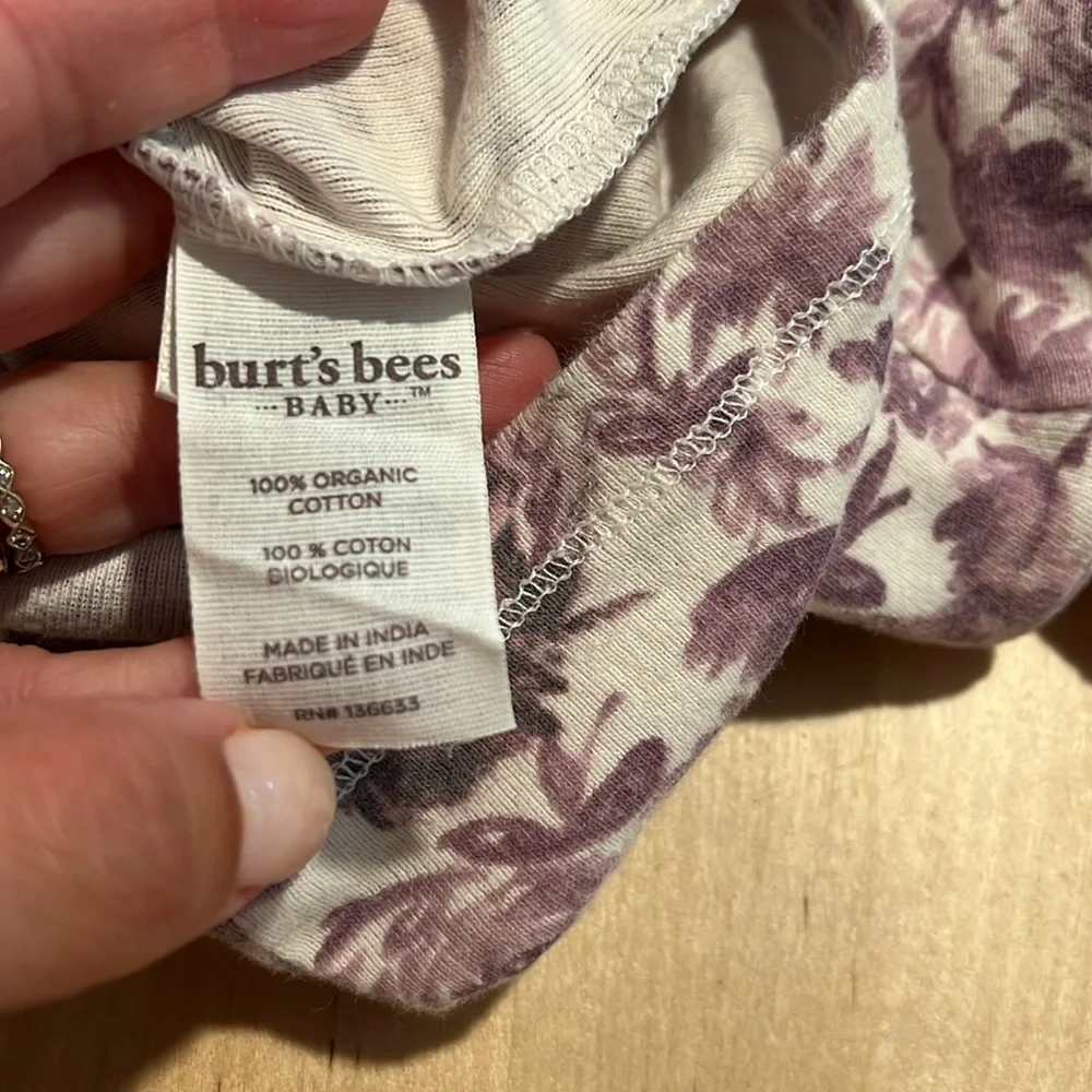 GENTLY USED PURPLE HORSES BURTS BEES BABY PAJAMAS SET  - SIZE 18M ORGANIC COTTON